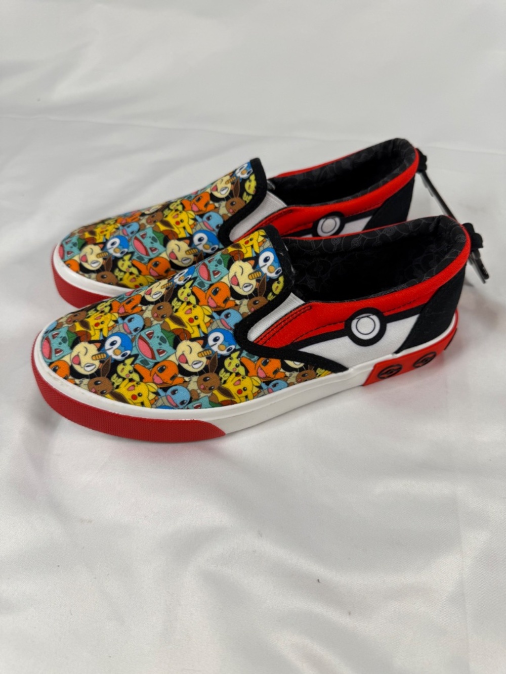 Pokemon Ground Up Slip On Sneakers Youth 5 Pikachu Eevee
